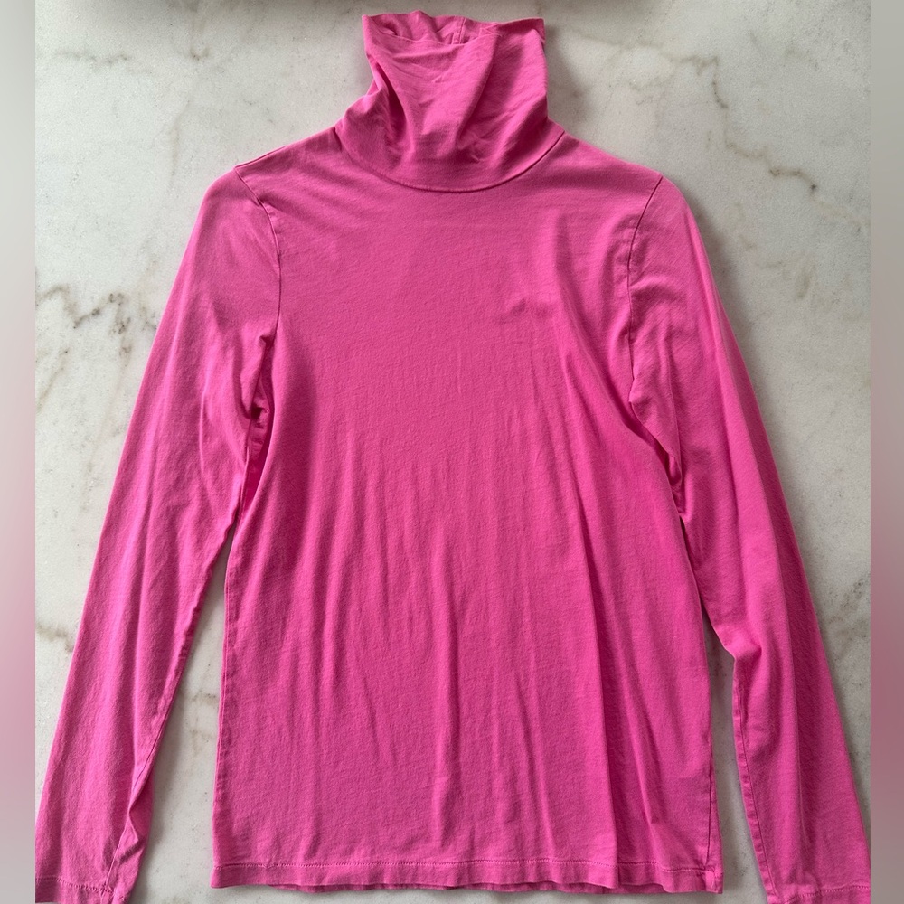 J.Crew Tissue Turtleneck | J.Crew Pink Turtleneck | J.Crew Long Sleeve Top
